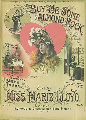 Buy Me Some Almond Rock Miss Marie Lloyd Theatre Poster Postcard