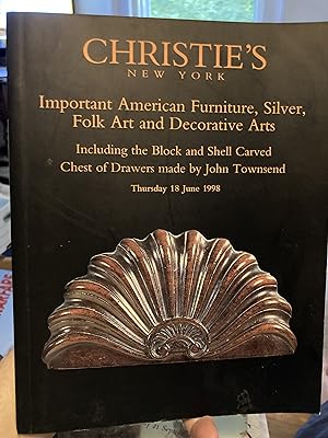 christies auction catalog important american furniture silver folk art june 18 1998