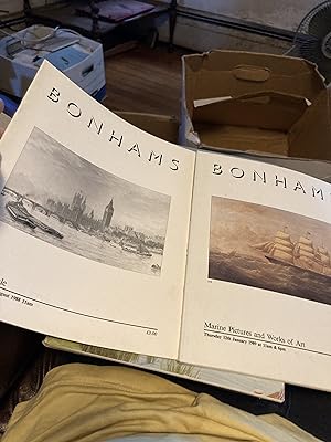 2 bonhams catalogs london sale august 10 1988 and marine picture january 12 1989