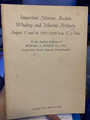 richard bourne auction catalog important marine auction whaling and marine artifacts august 1971