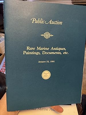 richard bourne auction catalog rare marine antiques paintings documents january 23 1991