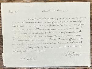 Polygraph Letter concerning British raids on the Chesapeake during the War of 1812:; On exporting...