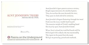 AUNT JENNIFER'S TIGERS [caption title]