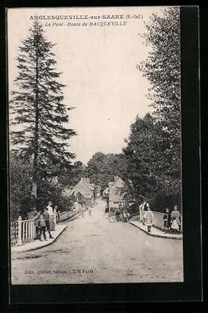 Carte postale Anglesqueville-sur-Saane, Le Pont, Route de Bacqueville