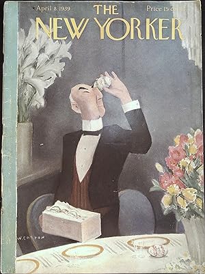 The New Yorker April 8, 1939 William Cotton Cover, Complete Magazine