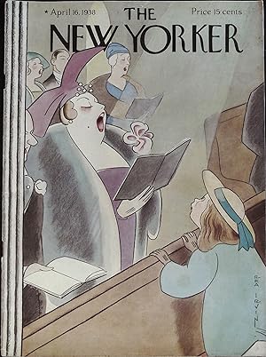 The New Yorker April 16, 1938 Rea Irvin Cover, Complete Magazine