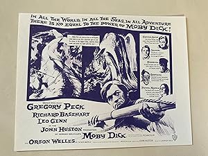 Moby Dick Reproduction Synopsis Sheet 1956 Gregory Peck