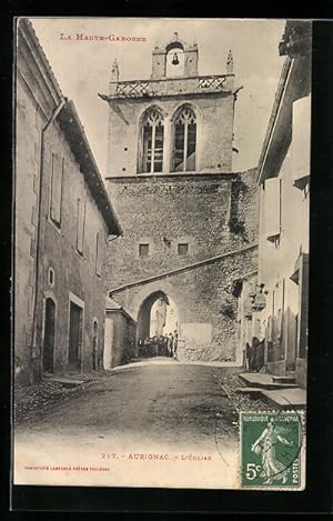 Carte postale Aurignac, L`Église