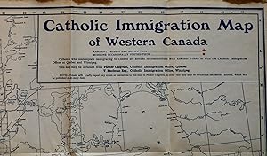 Catholic immigration map of Manitoba, Saskatchewan and Alberta