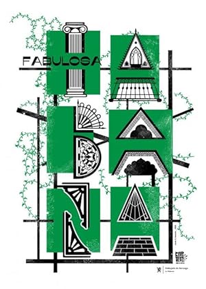 2022 Cuban Contemporary Silkscreened Poster, Fabulous Havana: Architecture