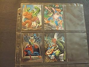 4 Chase Cards Marvel Masterpieces 1992 1-D, 2-D, 4-D, 5-D Skybox