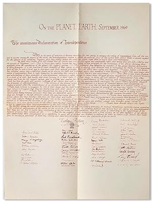[Broadside:] ON THE PLANET EARTH, SEPTEMBER 1969 THE UNANIMOUS DECLARATION OF INDEPENDENCE .