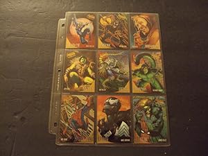 1995 Fleer Ultra SpiderMan COMPLETE INSERT SET #1-9 GOLDEN WEB CHROME CARDS