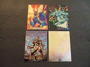 4 Marvel Promo Cards Silver Surfer, Cyclops, Magneto, Iron Man