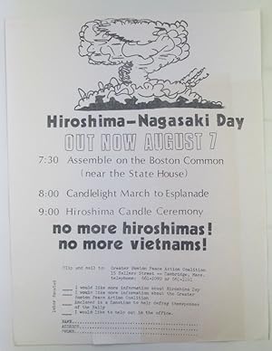 Hiroshima-Nagasaki Day/Out Now August 7/ No More Hiroshimas!/ No More Vietnams! Event Flier