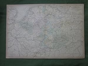 Map of Central Europe embracing Germany, Holland, Belgium with parts France & Switzerland; showin...