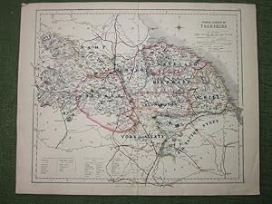 North Riding of Yorkshire [showing] 'Places of Meeting of Foxhounds', also Reference to the Wapen...