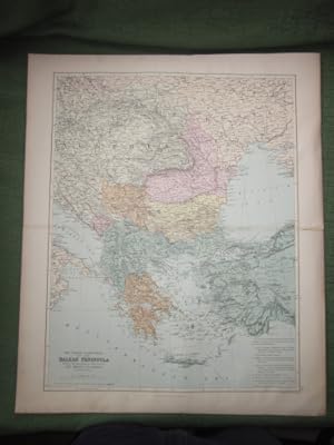 The States & Provinces of the Balkan Peninsula, Shewing the Boundaries as Determined by The Treat...