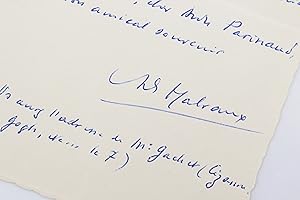 Humoristique lettre autographe signée à André Parinaud évoquant la parution de son volumineux der...