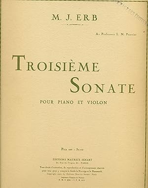 Erb, Marie Joseph: Troisi_me Sonate pour Piano et Violon