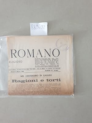 Historischer Zeitungsartikel "Nel Centenario di Galileo - Ragioni e torti" aus "L'Osservatore Rom...