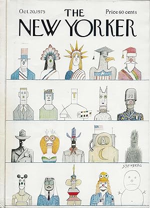 The New Yorker October 20, 1975 Saul Steinberg FRONT COVER ONLY