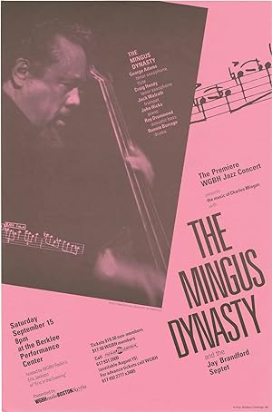 Original poster for a performance of The Mingus Dynasty at the Berklee Performance Center, circa ...