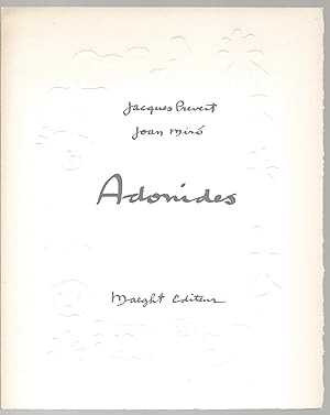 Jacques Prevert - Joan Miro : Adonides (announcement)