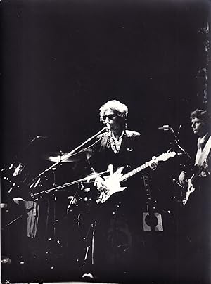 Two original photographs of Bob Dylan performing in Paris, 1978