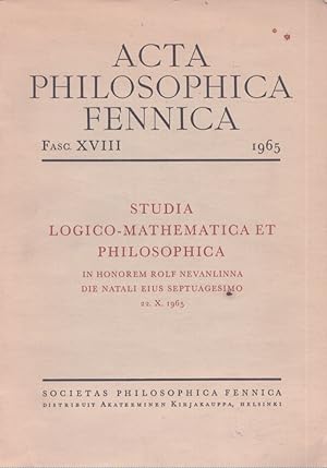 Studia logico-mathematica et philosophica in honorem Rolf Nevanlinna die natali eius septuagesimo...
