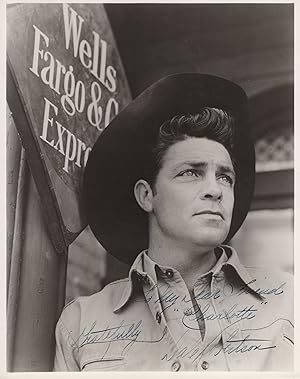 Dale Robertson Cowboy Wells Fargo Hat DOUBLE 10x8 Hand Signed Photo