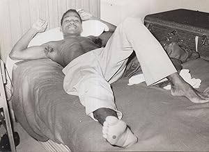Jose Angel Napoles Cuban Boxing 1960s Champion Old Printed Signed Photo
