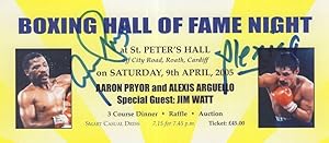 Aaron Pryor Alexis Arguello Boxing Dinner Boxer Hand Signed Ticket