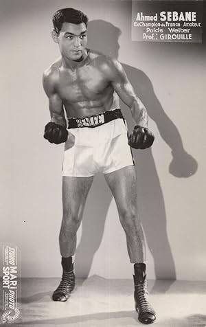 Ahmed Sebane Algerian French Boxing Champion Management Photo Card