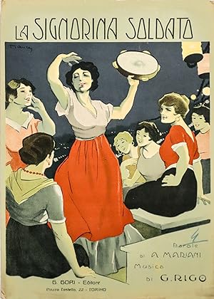 1930 Original Italian Music Sheet - "La Signorina Soldato" (Miss Soldier)