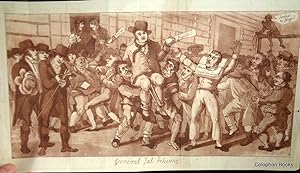 General Jail Delivery. Journalists Released "Radical Reforms" c1800-1820. Aquatint Caricature.
