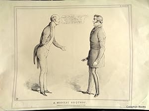 Earl Grey & Arthur Wellesley "A Modest Request" Satirical Lithograph. Reform Bill. SUBSCRIBERS COPY.