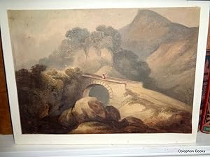 Early 19th Century Watercolour "Landscape of man on a stone bridge"