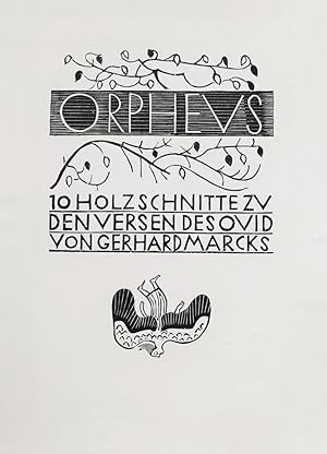 Orpheus. Holzschnittfolge (1947/48) zu Versen des Ovid (Metamorphosen). Titelblatt  Schrifttitel...