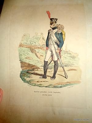 Fusilier Grenadier (Guarde Imperiale). Grand Tenue. Peninsular war. Hand Coloured copper engravin...