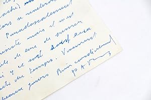 Lettre autographe inédite et signée adressée à son ami le libraire montpelliérain Pierre Clerc : ...