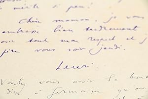 " . je crains toujours que vous ne vous priviez pour moi. Surtout ne faites pas cela."  Emouvant...