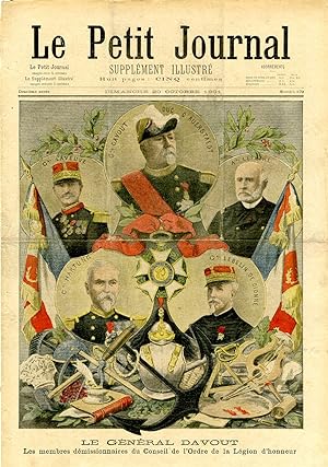 "LE PETIT JOURNAL N°570 du 20/10/1901" LE GÉNÉRAL DAVOUT et les membres démissionnaires du Consei...