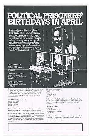 Political Prisoners' Birthdays in April (poster)