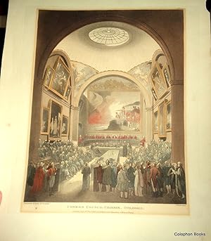Common Council Chamber, Guildhall. Hand Coloured Aquatint. 1808