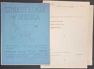 Proceedings of National Student Merger Convention, Harvard University, Dec. 27-30, 1941 [together...