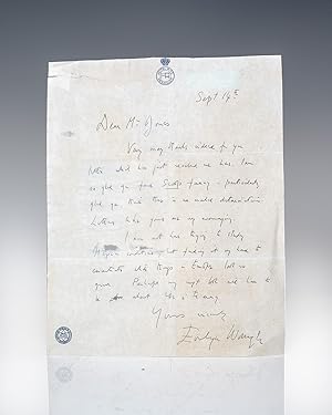 Evelyn Waugh Autograph Letter Signed.