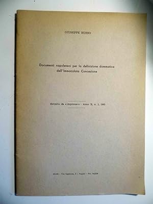 Documenti napoletani per la definizione dommatica dell'Immacolata Concezione