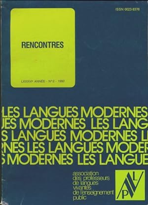 Les langues modernes n 2 86e ann e - Collectif