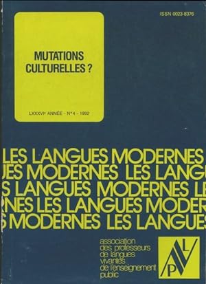 Les langues modernes n 4 : Mutations culturels  - Collectif